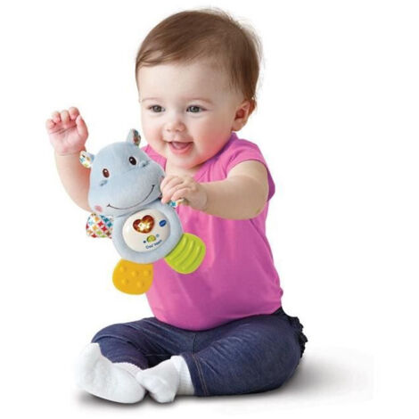 Jouet Dentition VTech HIPO - Hippo Musical - Peluche Bébé - Éveil Sensoriel