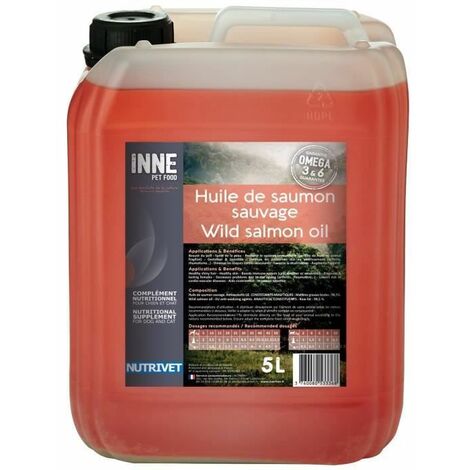 Nutrivet Huile De Saumon Inne Pour Chat Et Chien 5 L