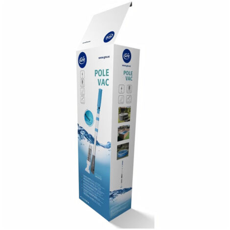 GRE – Aspirateur de piscine à batterie 11W – Manche télescopique 133cm – Pour spas et piscines gonflables – Nettoyage facile des angles (1/10)