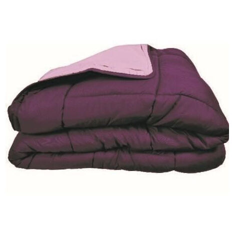 Couette chaude Microfibre 400 gr/m2 CALGARY Prune + Parme 240x260cm