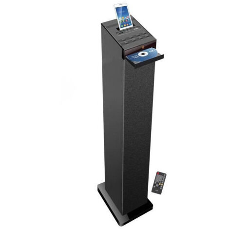INOVALLEY HP32CD - Tour de son Bluetooth, Lecteur CD, USB - Noir