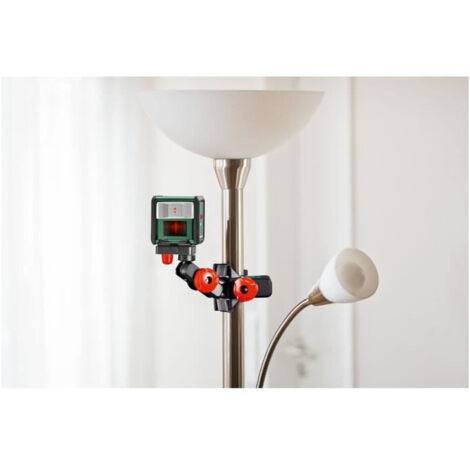 Laser lignes Bosch - Quigo Livre avec Pince universelle MM2 , Adaptation de fixation rapide et 2 piles AAA