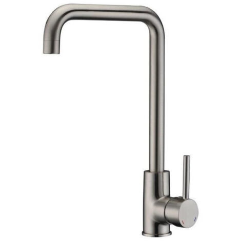 Rousseau Mitigeur de cuisine moderne gris inox