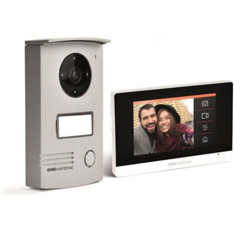 Scs Sentinel – Interphone vidéo 2 fils 4,3 pouces – Vision nocturne 120° – Enregistrement photo et vidéo – Installation en applique murale