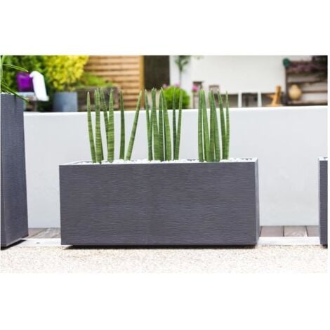 Jardinière Loft XL EDA Plastiques 98L Graphit