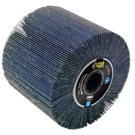 Fartools – Brosse à lamelles abrasives Ø120mm – Oxyde de zirconium grain 120 – Pour ponçage bois et métal – Compatible machines REX120C, REX200, REX-H-200 (1/6)
