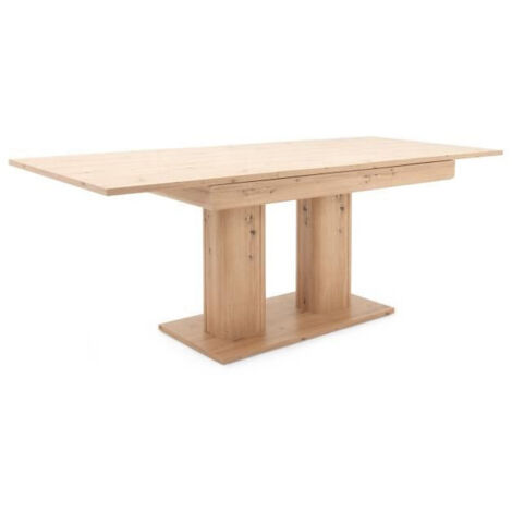 Table à manger extensible 4 à 6 personnes décor Blanc Coburg - 80-120 x 80  cm