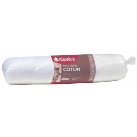 Traversin Coton - BLANREVE - 90 cm - Blanc (1/3)