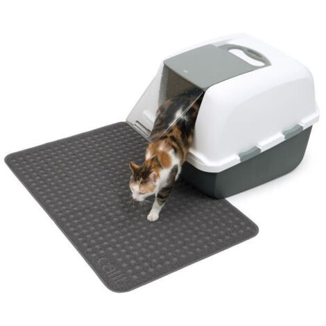 CAT IT Tapis pour bac a litiere - Grand format - 90 x 60 cm (35,5 x 23,5 po) - Pour chat (1/3)