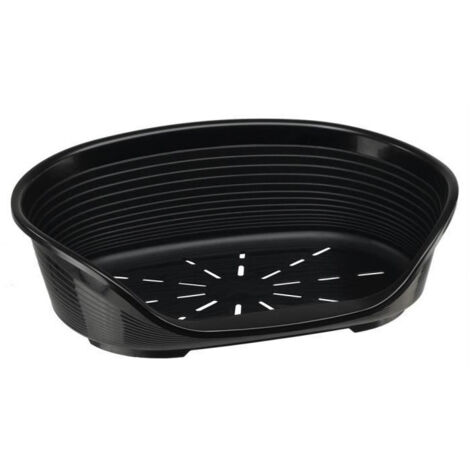 Ferplast – Corbeille pour chiens et chats taille 6 – Plastique recyclé noir – Dimensions 70,5 x 52 x 23,5 cm – 70206936