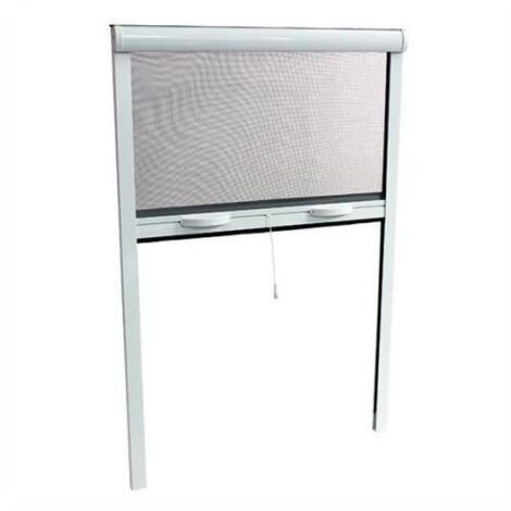 Moustiquaire Aluminium Blanc L125 X H145 Cm – Recoupable – Neuf