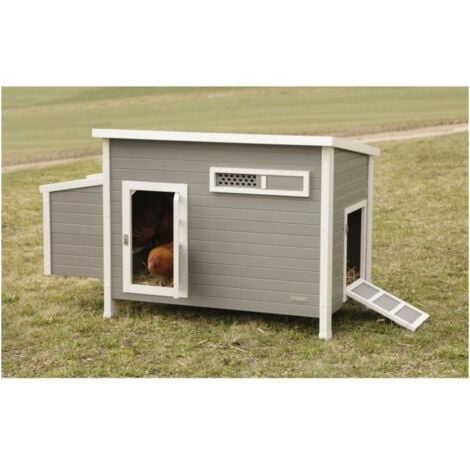 Kerbl Poulailler Barney Plastique 137x73x83 cm Gris et blanc