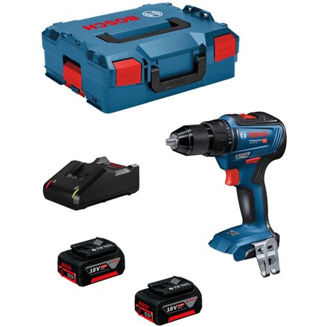 Perceuse-visseuse 18V GSR 18V-55 Professional + 2 batteries 4Ah + chargeur + coffret L-BOXX - BOSCH - 06019H5200