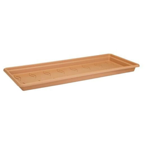 Soucoupe pour pot de fleurs 100 cm – Plastique recyclé – Design terre cuite douce – Pour récupération d'eau – Usage extérieur – Elho
