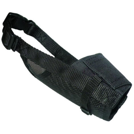 YAGO Museliere en Nylon Noir pour Grand Chien, Partie Museau avec Filet Respirant et Reglable (1/2)