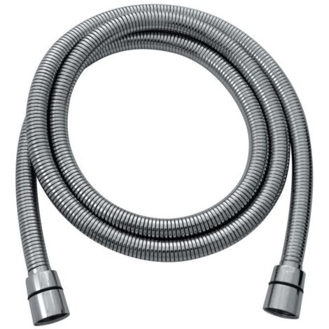 ROUSSEAU Flexible de douche 1,5-1,85m double agrafage en inox chrome (1/2)