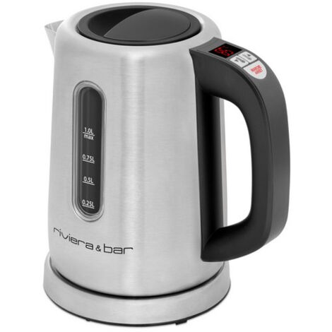 Bouilloire sans fil 2000W – Capacité 1L – Arrêt de sécurité – Indicateur de niveau d'eau – BBT350 – Riviera & Bar