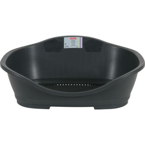 Regalos Miguel – Corbeille pour chien Sleeper 68,5 x 49 x 27,5 cm – Plastique gris anthracite – Antidérapante et aérée pour confort optimal