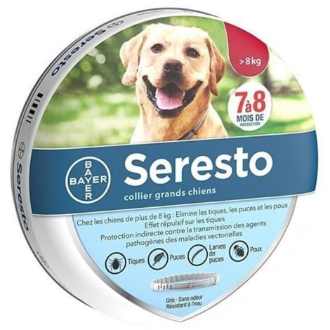 Seresto, collier anti parasitaire pour chien Désignation : Seresto  Type : Grands chiens Bayer 678278