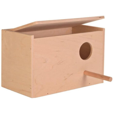 Trixie – Nichoir pour oiseaux en bois premium – Résistant aux intempéries – 13 cm de hauteur – Fixation rapide sur arbres et murs