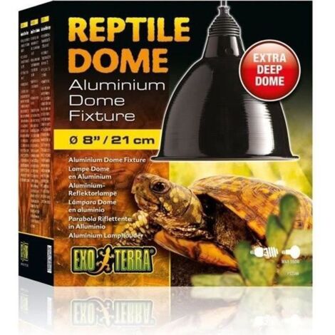 EXO TERRA Lampe Dome a reflecteur en aluminium L - Pour reptiles