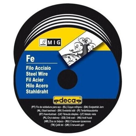 Bobine fil acier pour soudure MIG/MAG 0,6 mm – Poids 0,7 kg – Compatible avec gaz AR/CO2 – Pour soudage acier – Deca