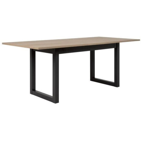 Les Tendances – Table extensible 160-200 cm – Décor chêne sonoma et anthracite – Accueille jusqu'à 8 convives – Fabrication Union Européenne (1/5)