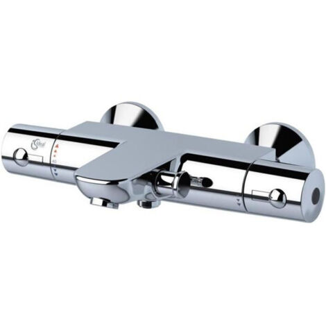 Ideal Standard Ensemble De Douche Avec Mitigeur Thermostatique Ceratherm T50 Barre De Douche 600mm Douchette Ronde 3 Jets A7217AA