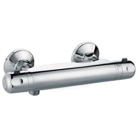Edouard Rousseau – Robinet mitigeur thermostatique douche Volga 2 – Chrome – Mécanisme cartouche thermostatique – Économie d'eau Ecostop – Sécurité anti-brûlure – Entraxe 150 mm (1/5)