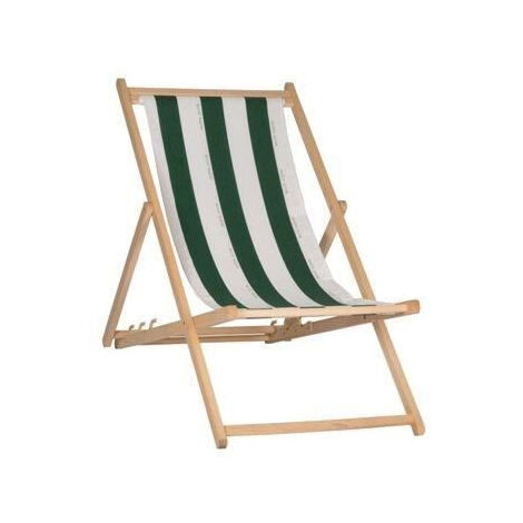 Chilienne Cancale – Toile fixe en coton 200g/m² résistante aux UV – Hêtre massif FSC – 4 positions d'inclinaison – Pliable – Jardin Prive (1/2)