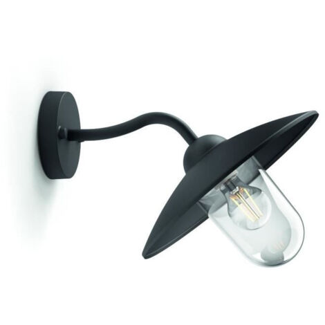 Philips – Applique murale extérieure 1x60W E27 – Indice de protection IP44 – Noir – Dimensions 24x30x37 cm – Pour espaces extérieurs