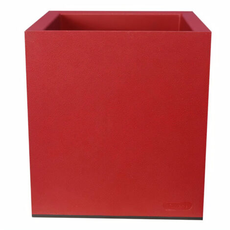 Bac granit 40x40 cm rouge 38 litres – Double paroi – Protection UV – 100% recyclable pour tous types de plantes – Riviera (1/5)