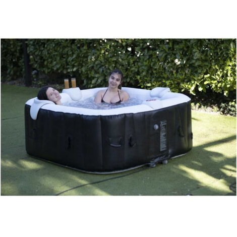 Spa gonflable Sunspa Carré Noir 6 personnes (185 x 185 x 65 cm)