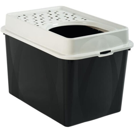 Maison de toilette TOP 50l - Noire PP Recycle - 57,2 x 39,3 x 40,4 cm (1/4)