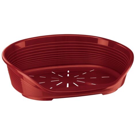 FERPLAST Corbeille en plastique Siesta Deluxe 8 - Bordeaux - Pour chien (1/5)