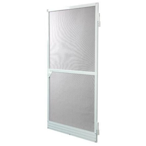 Moustiquaire porte battante  L100 cm x H220 cm - Aluminium blanc