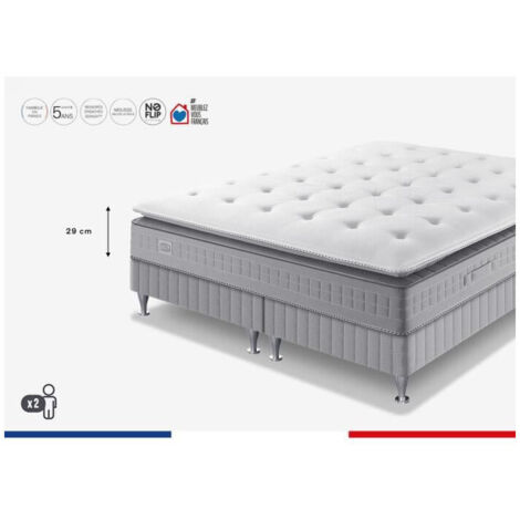 Ens EXTENSION 160x200 matelas H29 ressort ensachés, ferme, 2 sommiers (1/5)