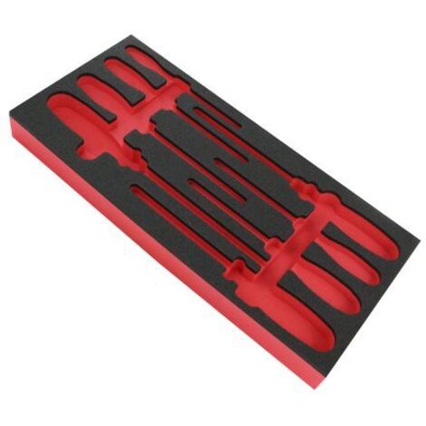 Facom – Plateau mousse vide pour module – Accessoire pour servante d'atelier – Compatible avec 8 tournevis protwist – Conception robuste noire