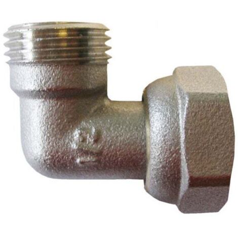 Coude gaz 7 cm en laiton nickelé – Haute résistance pour barbecue extérieur – Filetage 15x21 – Usage extérieur spécifique – Gazinox (1/2)
