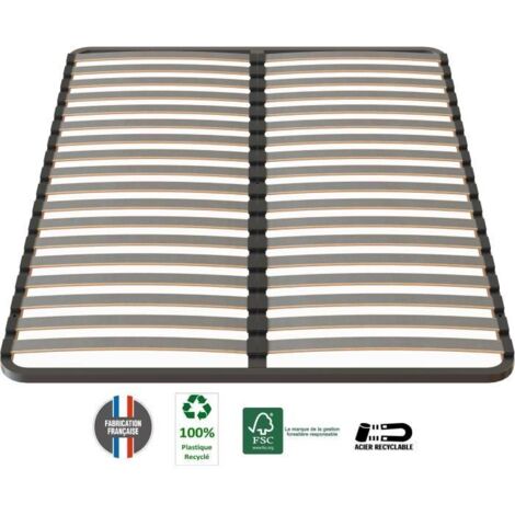 SEDAC Sommier 140x190 - 18 Lattes 53mm - Anthracite (1/3)