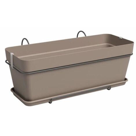 ARTEVASI - Kit Jardiniere capri 50cm v2 taupe 50,2 x 28,5 x h20,7 cm - 1,54l (1/2)
