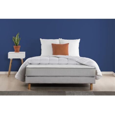 ZEN Pack pret a dormir - Matelas + sommier 160x200 + couette + 2 oreillers (1/4)