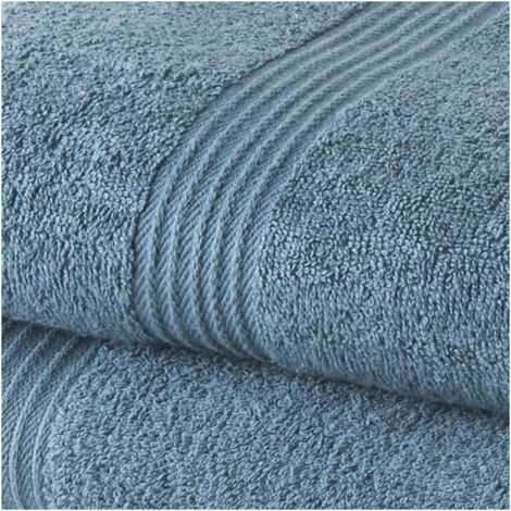 Serviette De Bain 100% Coton 140x70 Cm - Blanc, Broderie étoile, Qualité Hôtel Luxe - 11