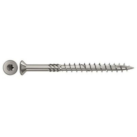 Fischer – Boîte de 500 vis terrasse inox 5x50 mm A2 – Tête fraisée torx – Vissage sans préperçage pour bois dur et exotique