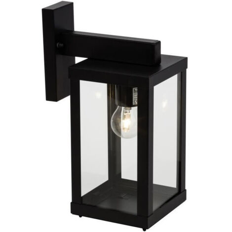 BRILLIANT - GAIA applique exterieure - descendante - coloris noir - metal/verre E27 1x60W (1/6)