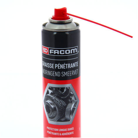 Facom – Graisse pénétrante hydrophobe 300 ml – Protection contre l'usure et la corrosion – Réduit frictions et échauffements – Caractère filant léger