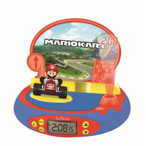 Réveil projecteur Lexibook Mario Kart 3D avec sons du jeu vidéo (1/5)