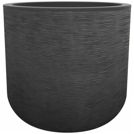 EDA PLASTIQUE - Pot rond 50 cm GraphitUp - 67 L - Gris anthracite