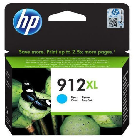HP Cartouche jet dencre 912XL - Cyan - Jet dencre - Rendement eleve - 825 pages
