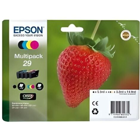 EPSON Multipack Cartouche Fraise - Noir, Cyan, Magenta, Jaune (1/5)